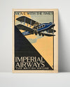 Classic Travel Poster - London - Imperial Airways Travel Vintage Framed Prints Poster 16x20