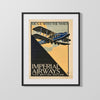 Classic Travel Poster - London - Imperial Airways Travel Vintage Framed Prints Gallery Frame 16x20