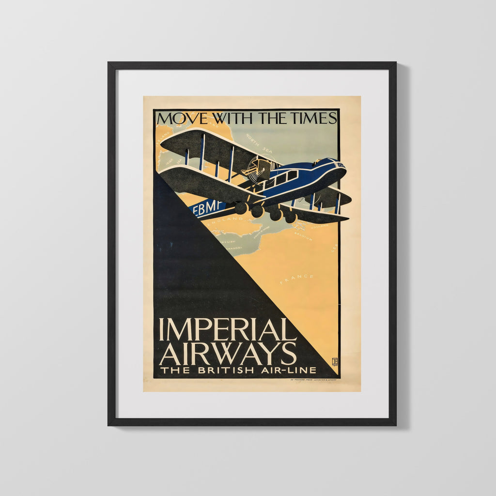 Classic Travel Poster - London - Imperial Airways Travel Vintage Framed Prints Gallery Frame 16x20