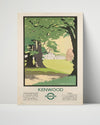 Classic Travel Poster - London - Kenwood Park Travel Vintage Framed Prints Poster 16x20