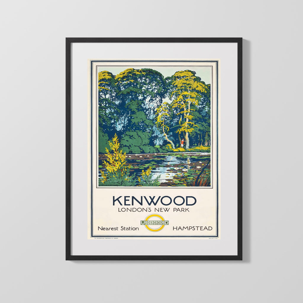 Classic Travel Poster - London - Kenwood Travel Vintage Framed Prints Gallery Frame 16x20
