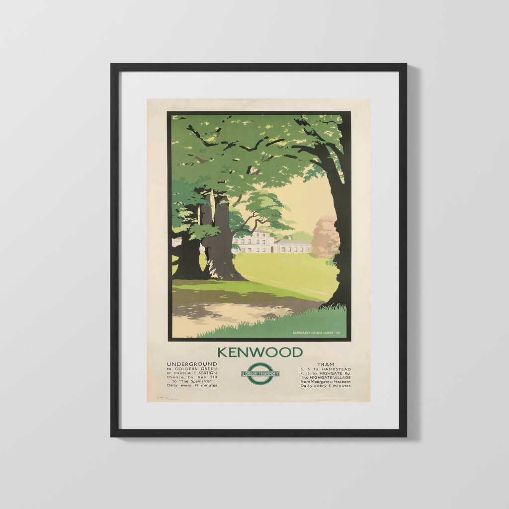 Classic Travel Poster - London - Kenwood Park Travel Vintage Framed Prints Gallery Frame 16x20