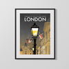 Classic Travel Poster - London - Piccadilly Hotel Cocktails Travel Vintage Framed Prints Gallery Frame 16x20