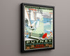 Classic Travel Poster - London - Pinnacle of the Civilized World Travel Vintage Framed Prints Floating Canvas 16x20