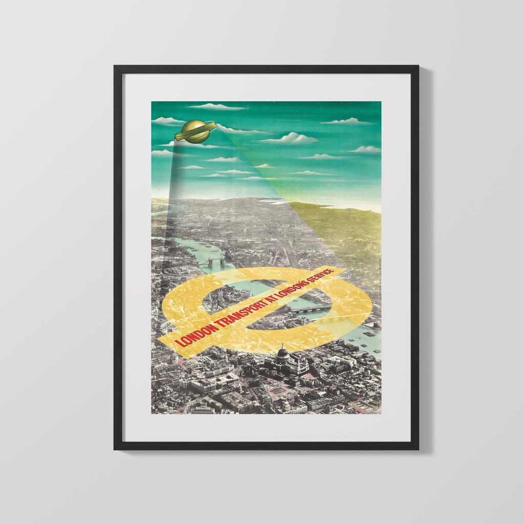 Classic Travel Poster - London - Telephone Romance Travel Vintage Framed Prints Gallery Frame 16x20