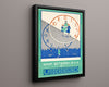 Classic Travel Poster - London - Underground Landmarks Travel Vintage Framed Prints Floating Canvas 16x20