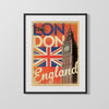 Classic Travel Poster - London - Underground Theatre Travel Vintage Framed Prints Gallery Frame 16x20