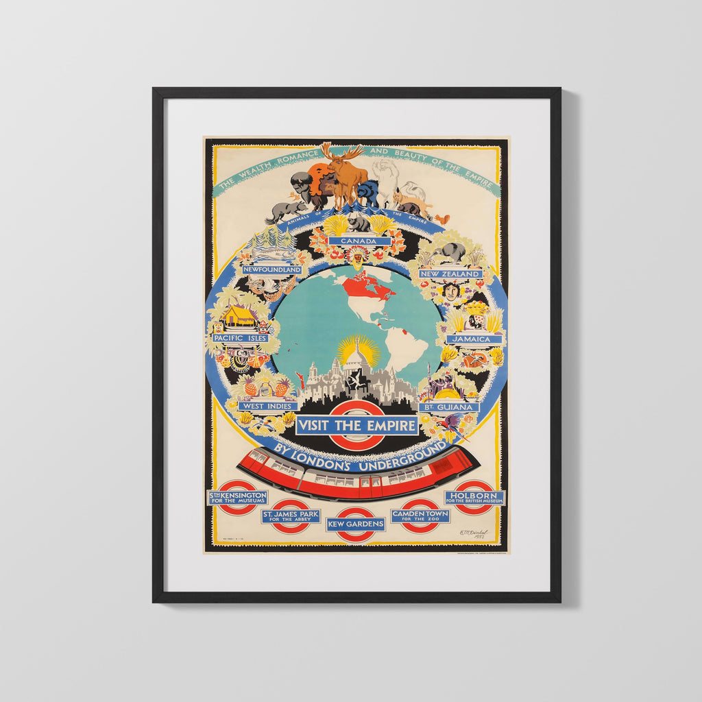 Classic Travel Poster - London - Union Jack and Big Ben Travel Vintage Framed Prints Gallery Frame 16x20