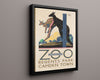 Classic Travel Poster - London Zoo - Regents Park Kangaroo Travel Vintage Framed Prints Floating Canvas 16x20
