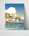 Classic Travel Poster - Looe - Cornwall Travel Vintage Framed Prints Poster 16x20