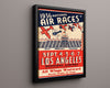 Classic Travel Poster - Los Angeles - 1936 Air Races Travel Vintage Framed Prints Floating Canvas 16x20