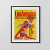 Classic Travel Poster - Los Angeles - United Airlines Travel Vintage Framed Prints Gallery Frame 16x20