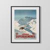 Classic Travel Poster - Luchon - Superbagneres Travel Vintage Framed Prints Gallery Frame 16x20