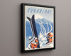 Classic Travel Poster - Maine - Sugarloaf Ski Resort Travel Vintage Framed Prints Floating Canvas 16x20