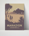 Classic Travel Poster - Marazion - Cornwall Travel Vintage Framed Prints Poster 16x20
