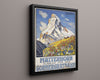 Classic Travel Poster - Matterhorn - Gornergratbahn Travel Vintage Framed Prints Floating Canvas 16x20