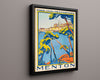 Classic Travel Poster - Menton - French Riviera Travel Vintage Framed Prints Floating Canvas 16x20