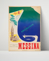 Classic Travel Poster - Messina - Porta della Sicilia Travel Vintage Framed Prints Poster 16x20