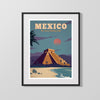 Classic Travel Poster - Mexico - Chichen Itza Travel Vintage Framed Prints Gallery Frame 16x20