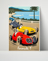 Classic Travel Poster - Monaco - Formula 1 Travel Vintage Framed Prints Poster 16x20