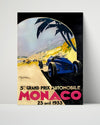 Classic Travel Poster - Monaco - Grand Prix Travel Vintage Framed Prints Poster 16x20