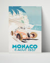 Classic Travel Poster - Monaco - Grand Prix 1933 Travel Vintage Framed Prints Poster 16x20