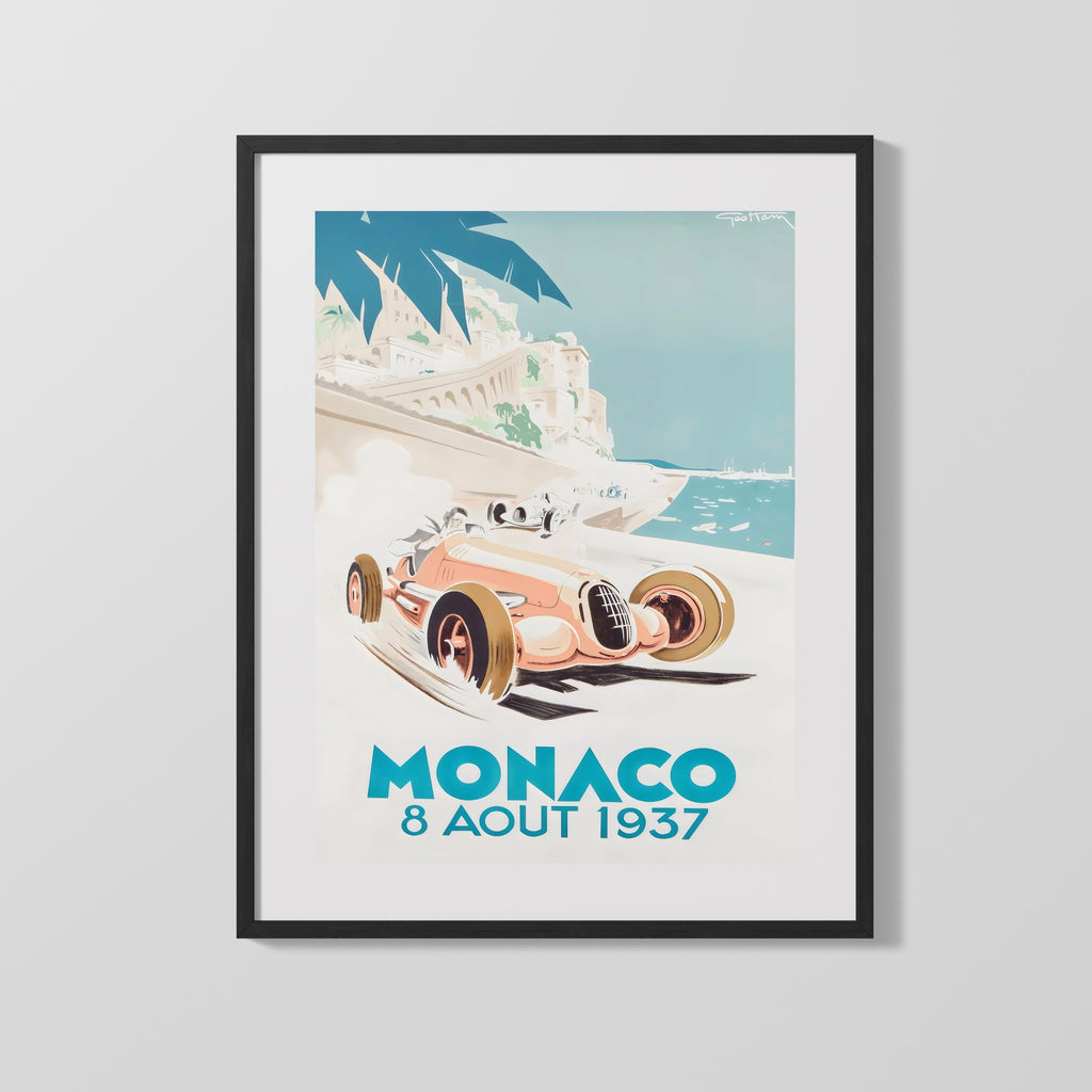 Classic Travel Poster - Monaco - Grand Prix 1933 Travel Vintage Framed Prints Gallery Frame 16x20
