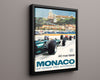 Classic Travel Poster - Monaco - Grand Prix 1937 Travel Vintage Framed Prints Floating Canvas 16x20