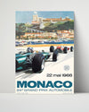 Classic Travel Poster - Monaco - Grand Prix 1937 Travel Vintage Framed Prints Poster 16x20