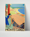 Classic Travel Poster - Monaco - Monte Carlo Travel Vintage Framed Prints Poster 16x20