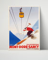 Classic Travel Poster - Mont Blanc - Ski Travel Vintage Framed Prints Poster 16x20