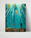Classic Travel Poster - Monterey Bay - Aquarium Scene Travel Vintage Framed Prints Poster 16x20