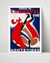 Classic Travel Poster - Montevideo - Carnaval 1942 Travel Vintage Framed Prints Poster 16x20