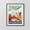 Classic Travel Poster - Montreux - Berner Oberland Travel Vintage Framed Prints Gallery Frame 16x20