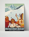 Classic Travel Poster - Montreux - Berner Oberland Travel Vintage Framed Prints Poster 16x20