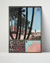 Classic Travel Poster - Morocco - Marrakech Travel Vintage Framed Prints Poster 16x20