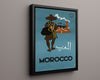 Classic Travel Poster - Morocco - Merchant Travel Vintage Framed Prints Floating Canvas 16x20
