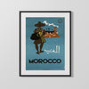 Classic Travel Poster - Morocco - Merchant Travel Vintage Framed Prints Gallery Frame 16x20