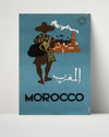 Classic Travel Poster - Morocco - Merchant Travel Vintage Framed Prints Poster 16x20
