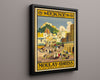 Classic Travel Poster - Morocco - Moulay Idriss Travel Vintage Framed Prints Floating Canvas 16x20