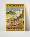 Classic Travel Poster - Morocco - Moulay Idriss Travel Vintage Framed Prints Poster 16x20