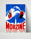 Classic Travel Poster - Morzine France Travel Vintage Framed Prints Poster 16x20