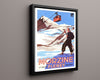 Classic Travel Poster - Morzine Pleney - Haute Savoie Travel Vintage Framed Prints Floating Canvas 16x20