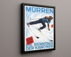 Classic Travel Poster - Murren - Ski Travel Vintage Framed Prints Floating Canvas 16x20
