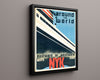 Classic Travel Poster - NYK - Around the World Cruise Travel Vintage Framed Prints Floating Canvas 16x20