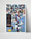 Classic Travel Poster - New England - Vacationland Travel Vintage Framed Prints Poster 16x20