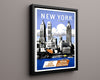 Classic Travel Poster - New York - 1939 Worlds Fair Travel Vintage Framed Prints Floating Canvas 16x20