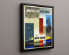 Classic Travel Poster - New York - AerLingus Travel Vintage Framed Prints Floating Canvas 16x20