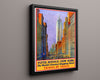 Classic Travel Poster - New York - Central Park Travel Vintage Framed Prints Floating Canvas 16x20
