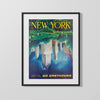 Classic Travel Poster - New York City - Statue of Liberty Travel Vintage Framed Prints Gallery Frame 16x20